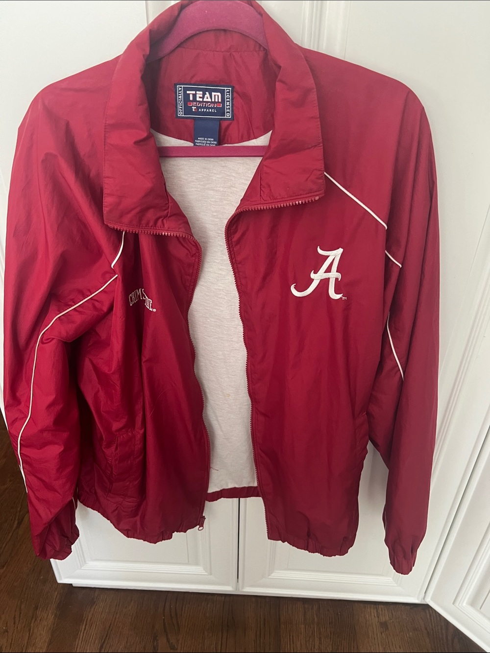Team Collection Crimson Bomber Jacket with White Trim